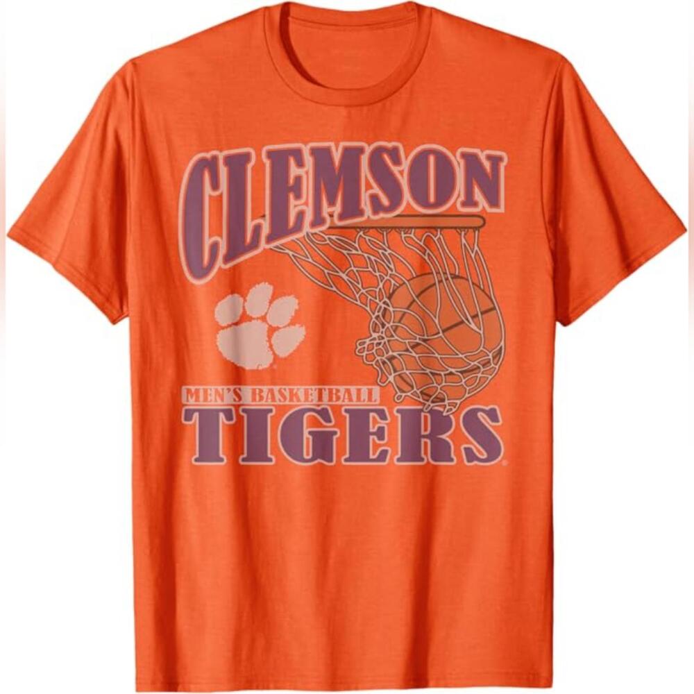 NWT Clemson Tigers Vintage Lift Basketball T-Shirt, XL